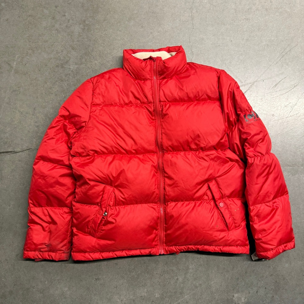Calvin Klein Jeans Womens Puffer Jacket Red Down Filled XL ZD75A0226
